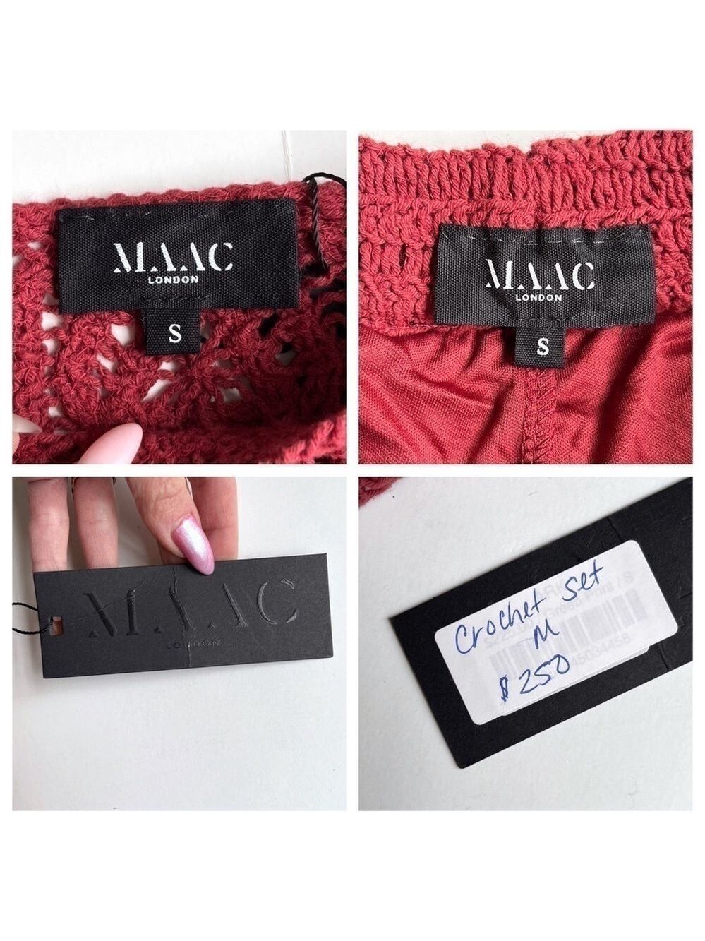 MAAC London Crochet Crop Top & Shorts Set - Picture 9 of 12